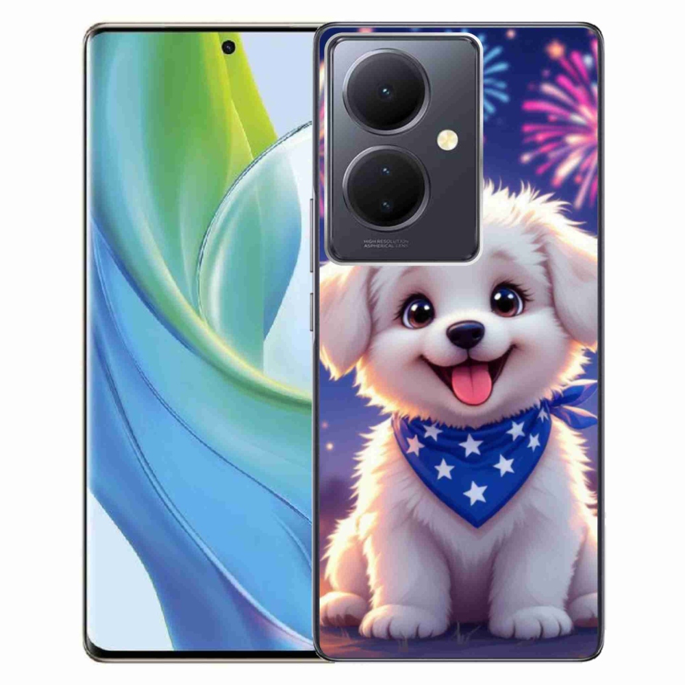Gélový kryt mmCase na Vivo V29 Lite 5G - slávnostné šteňa
