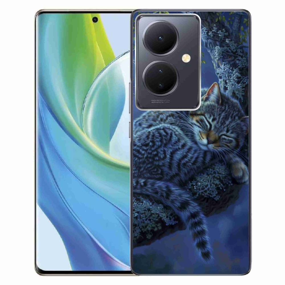 Gélový kryt mmCase na Vivo V29 Lite 5G - spiaca mačka