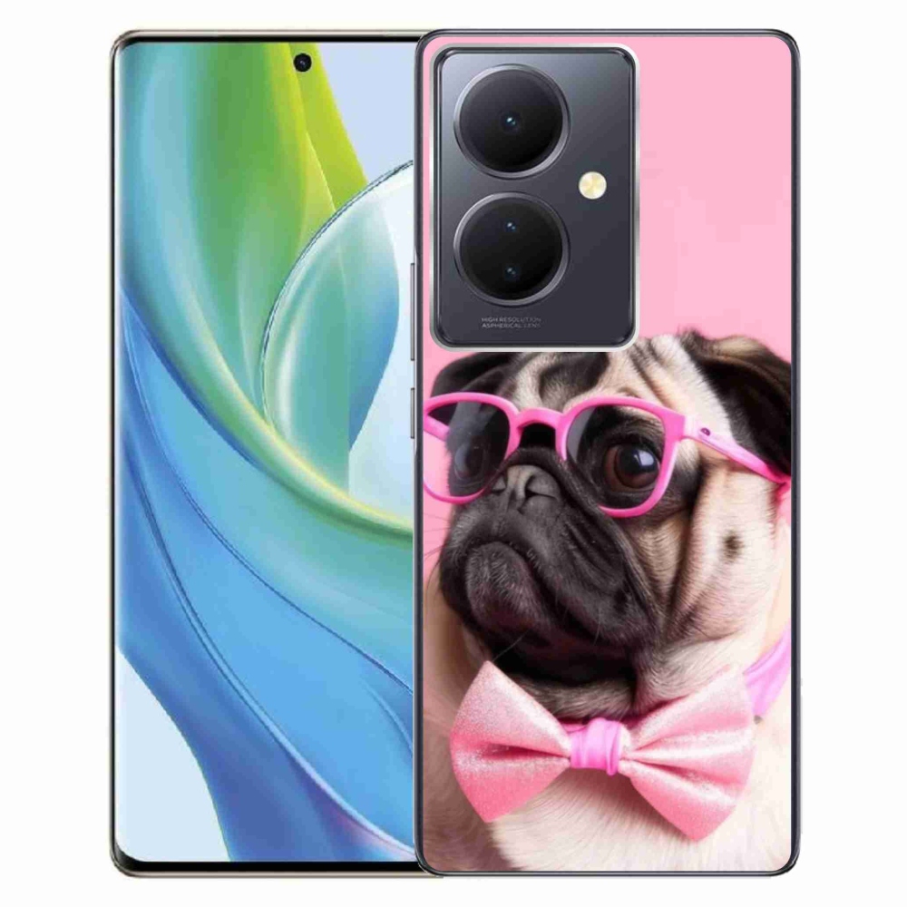 Gélový kryt mmCase na Vivo V29 Lite 5G - štýlový mops