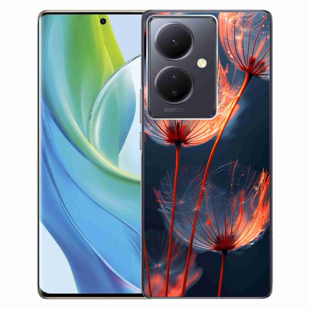 Gélový kryt mmCase na Vivo V29 Lite 5G - svetielkujúca páperie