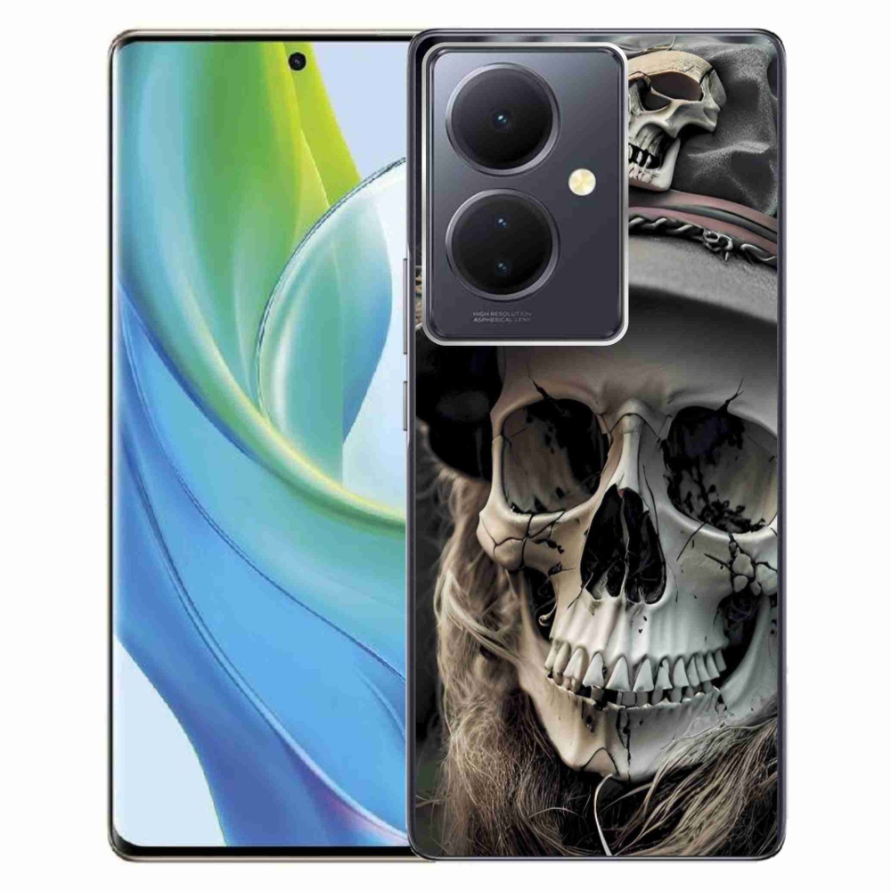 Gélový kryt mmCase na Vivo V29 Lite 5G - temná lebka
