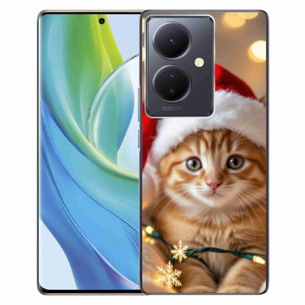 Gélový kryt mmCase na Vivo V29 Lite 5G - vianočné mačiatko