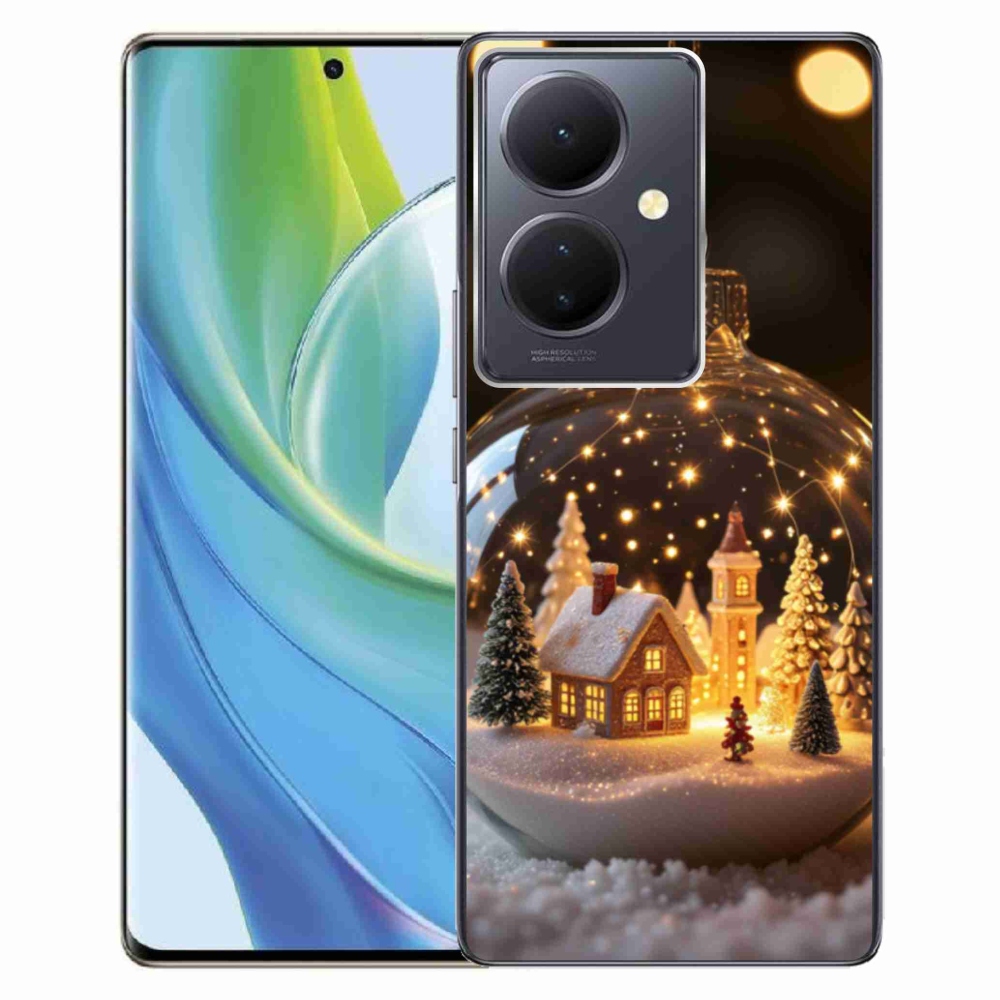Gélový kryt mmCase na Vivo V29 Lite 5G - vianočné gule 3
