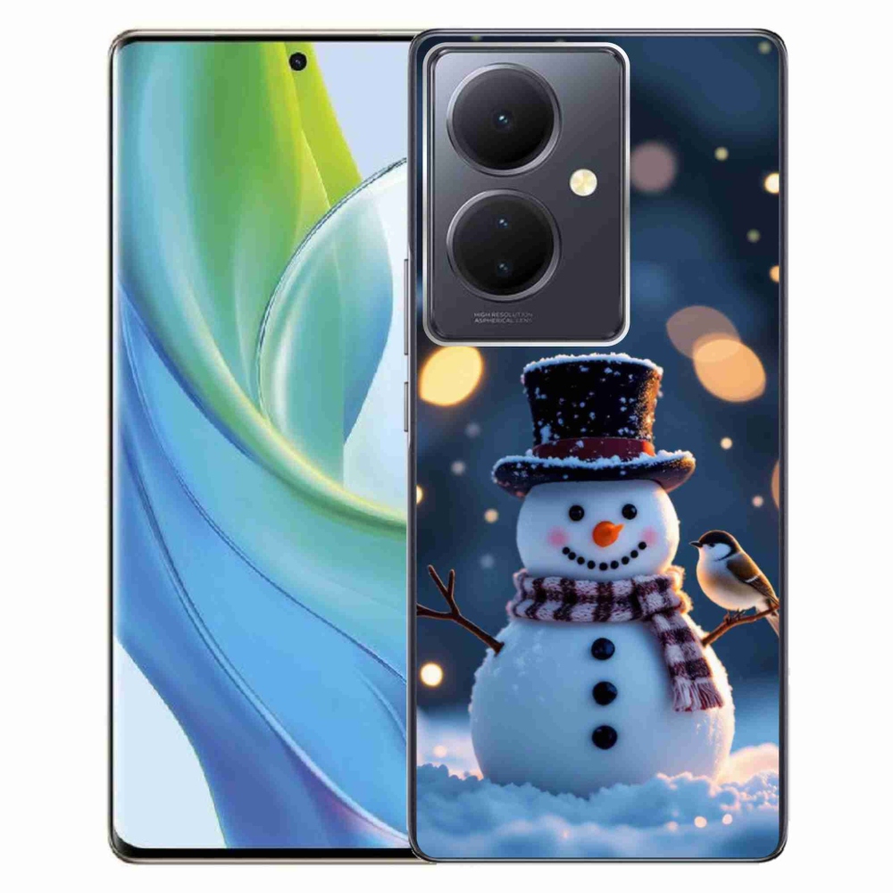 Gélový kryt mmCase na Vivo V29 Lite 5G - vianočný snehuliak