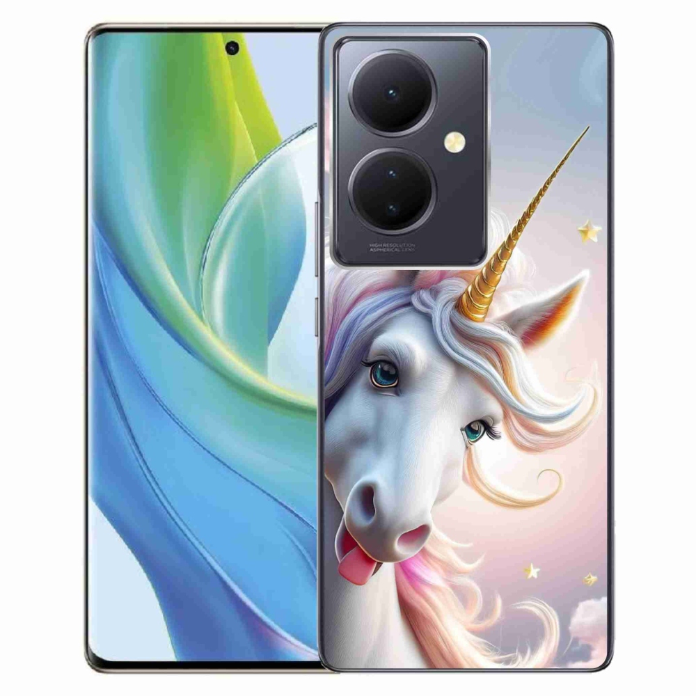 Gélový kryt mmCase na Vivo V29 Lite 5G - veselý jednorožec