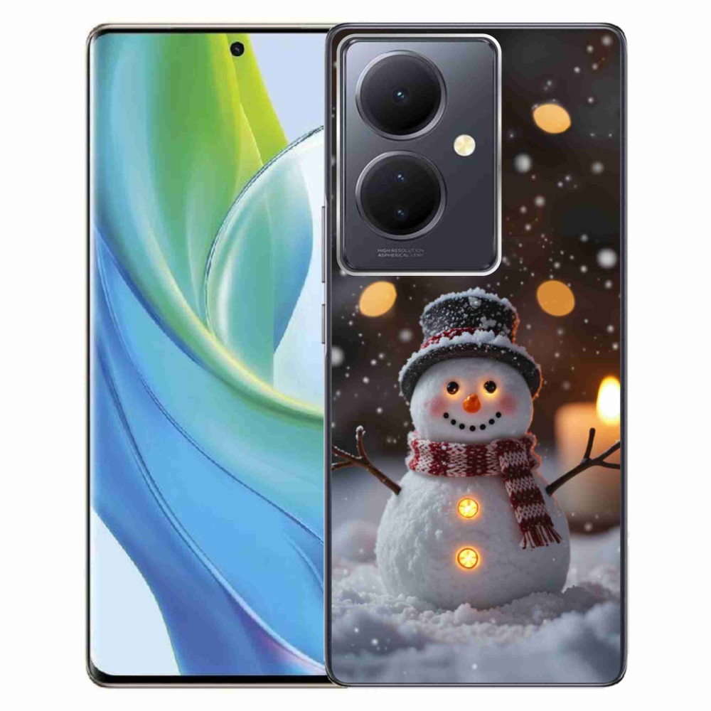 Gélový kryt mmCase na Vivo V29 Lite 5G - veselý snehuliak