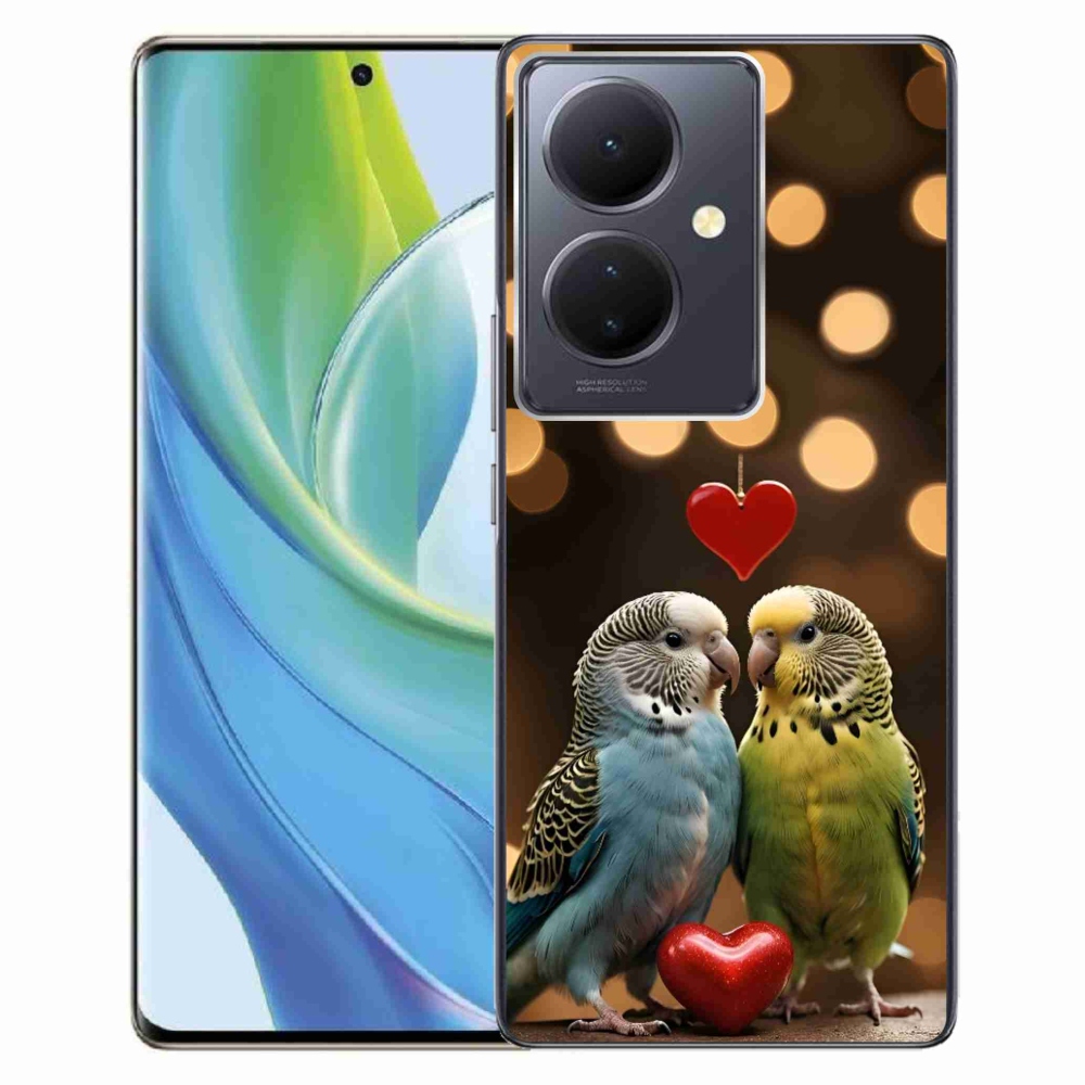 Gélový kryt mmCase na Vivo V29 Lite 5G - zamilovaní papagáje