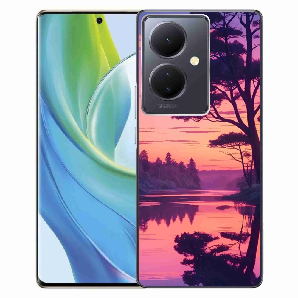 Gélový kryt mmCase na Vivo V29 Lite 5G - západ slnka nad jazerom