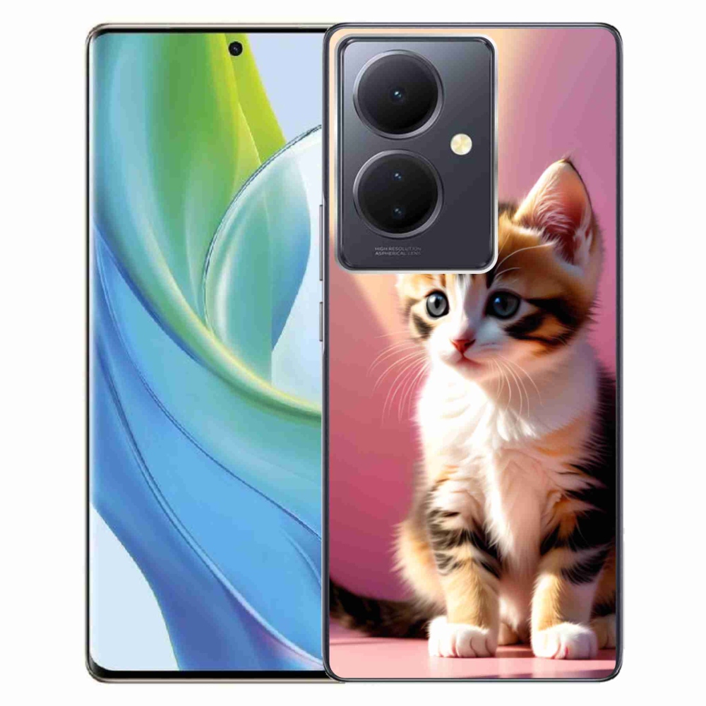 Gélový kryt mmCase na Vivo V29 Lite 5G - zvedavé mačiatko 2