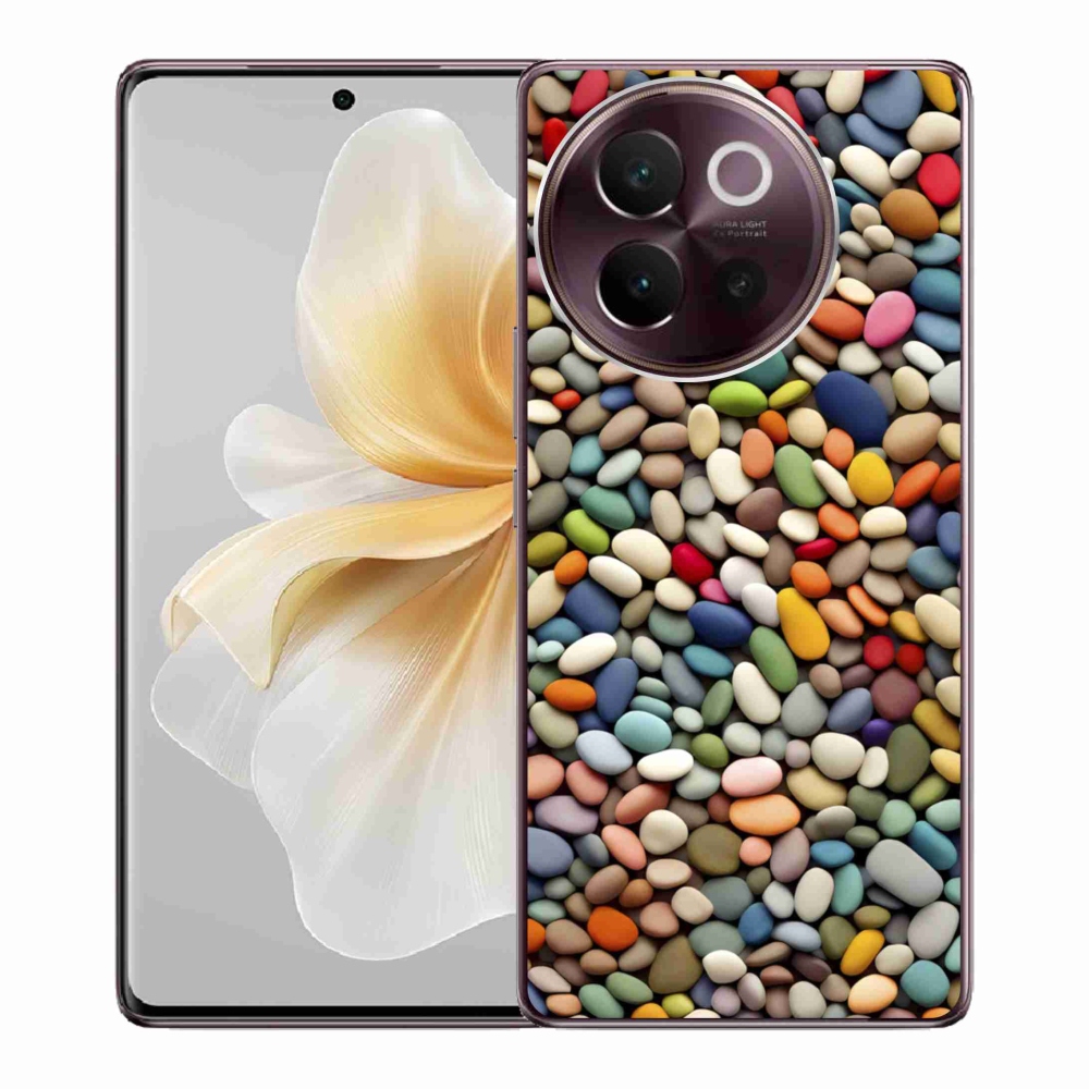 Gélový kryt mmCase na Vivo V40 Lite 5G - farebné kamienky 2