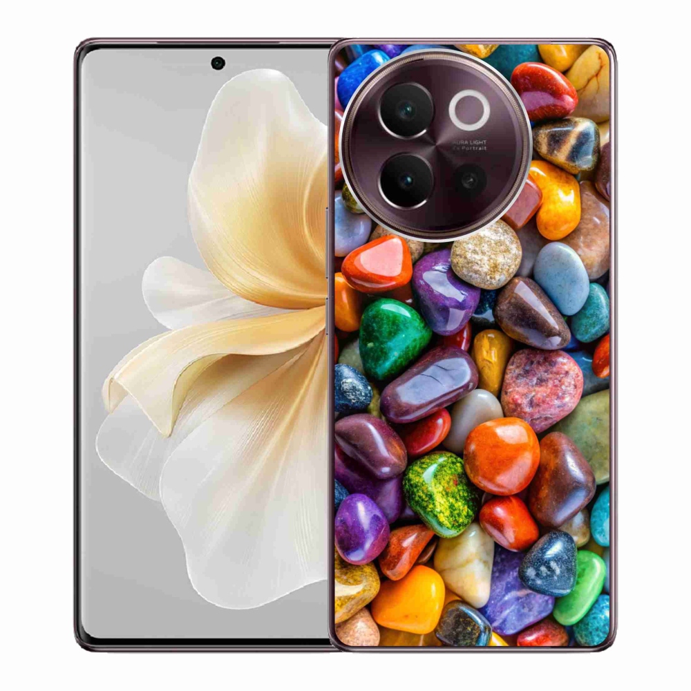 Gélový kryt mmCase na Vivo V40 Lite 5G - farebné kamienky