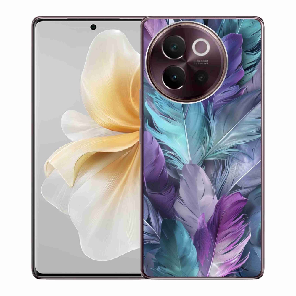 Gélový kryt mmCase na Vivo V40 Lite 5G - farebné perie 2