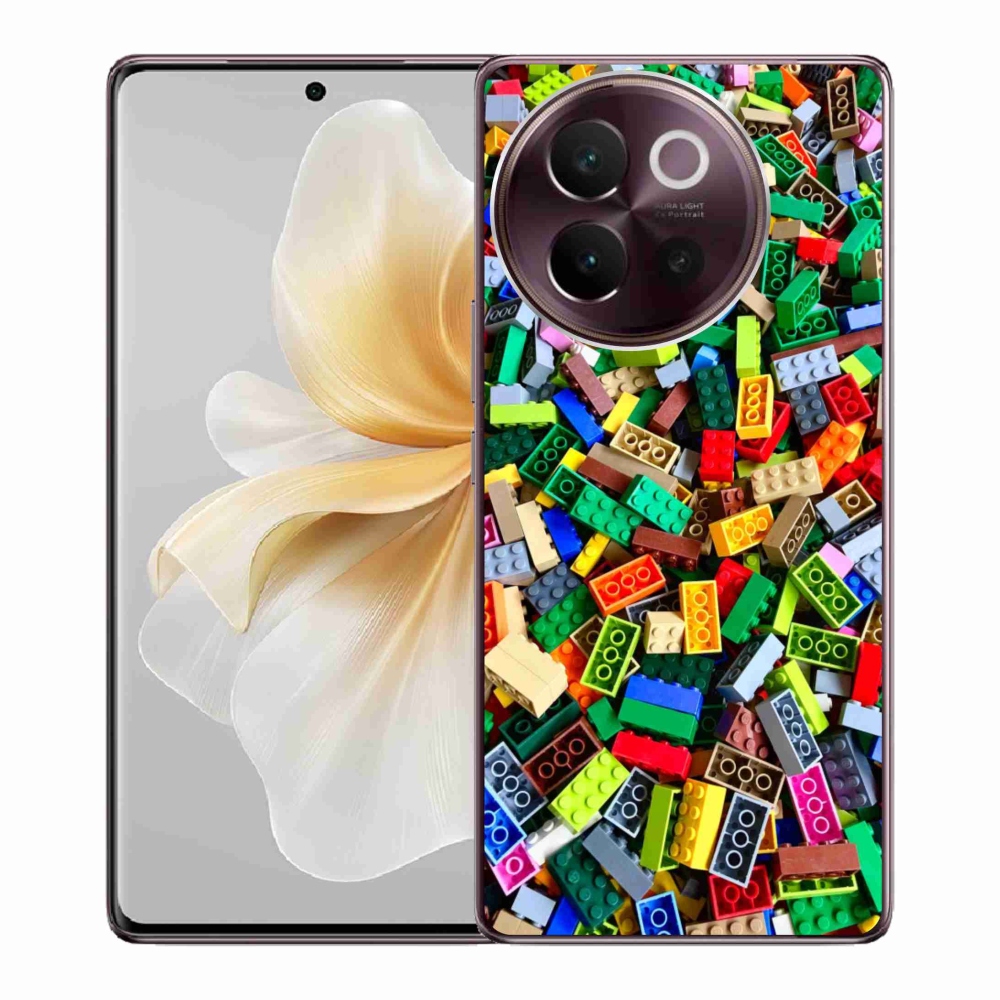 Gélový kryt mmCase na Vivo V40 Lite 5G - farebné stavebné kocky