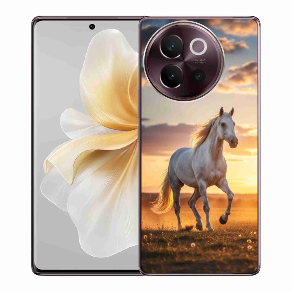 Gélový kryt mmCase na Vivo V40 Lite 5G - bežiaci biely kôň 2
