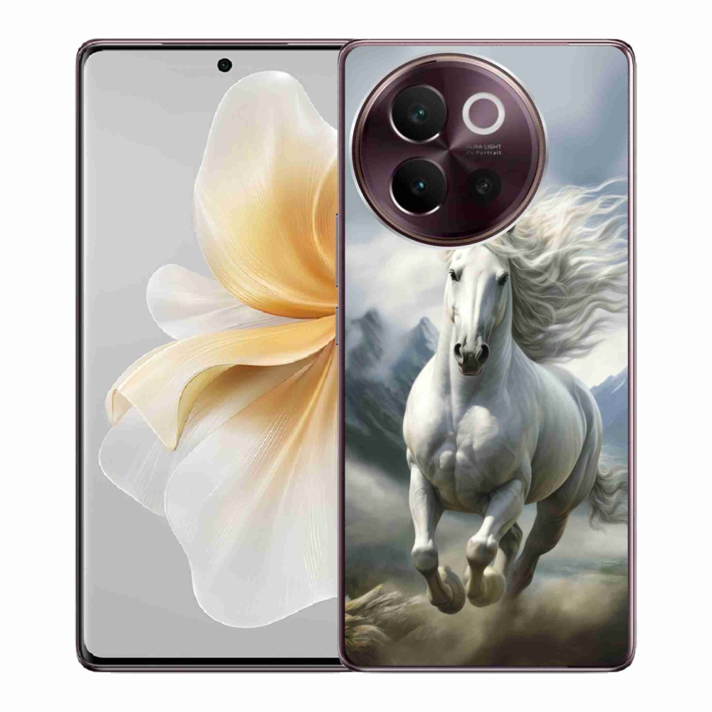 Gélový kryt mmCase na Vivo V40 Lite 5G - bežiaci biely kôň 3