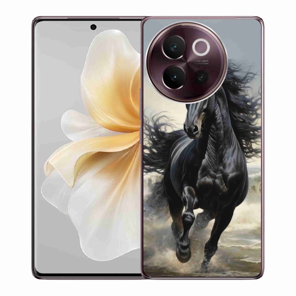 Gélový kryt mmCase na Vivo V40 Lite 5G - bežiaci čierny kôň