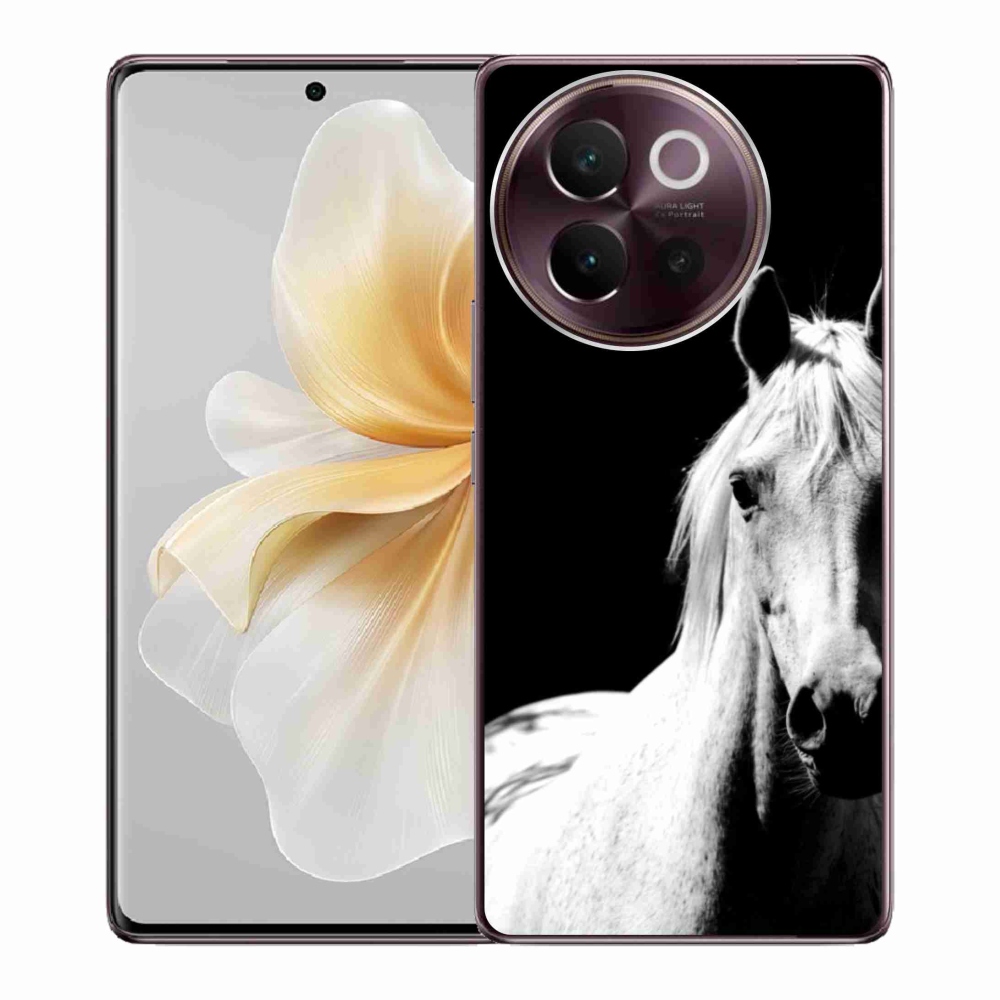 Gélový kryt mmCase na Vivo V40 Lite 5G - biely kôň 5
