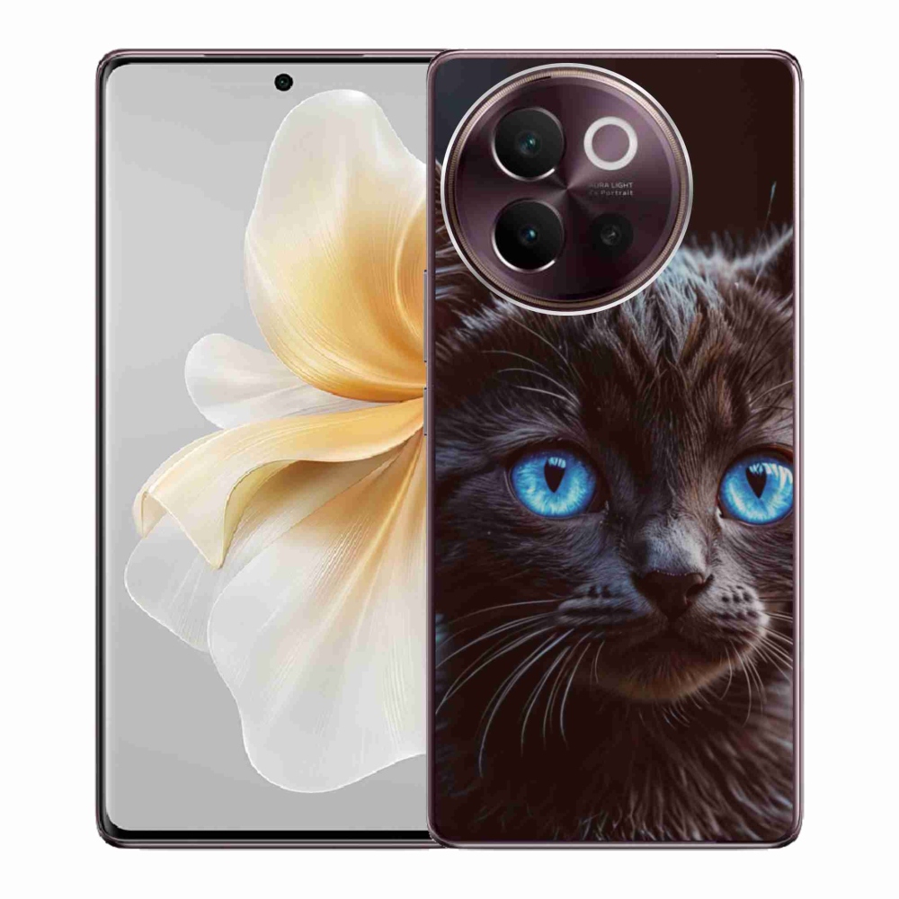 Gélový kryt mmCase na Vivo V40 Lite 5G - čierne mačiatko 2