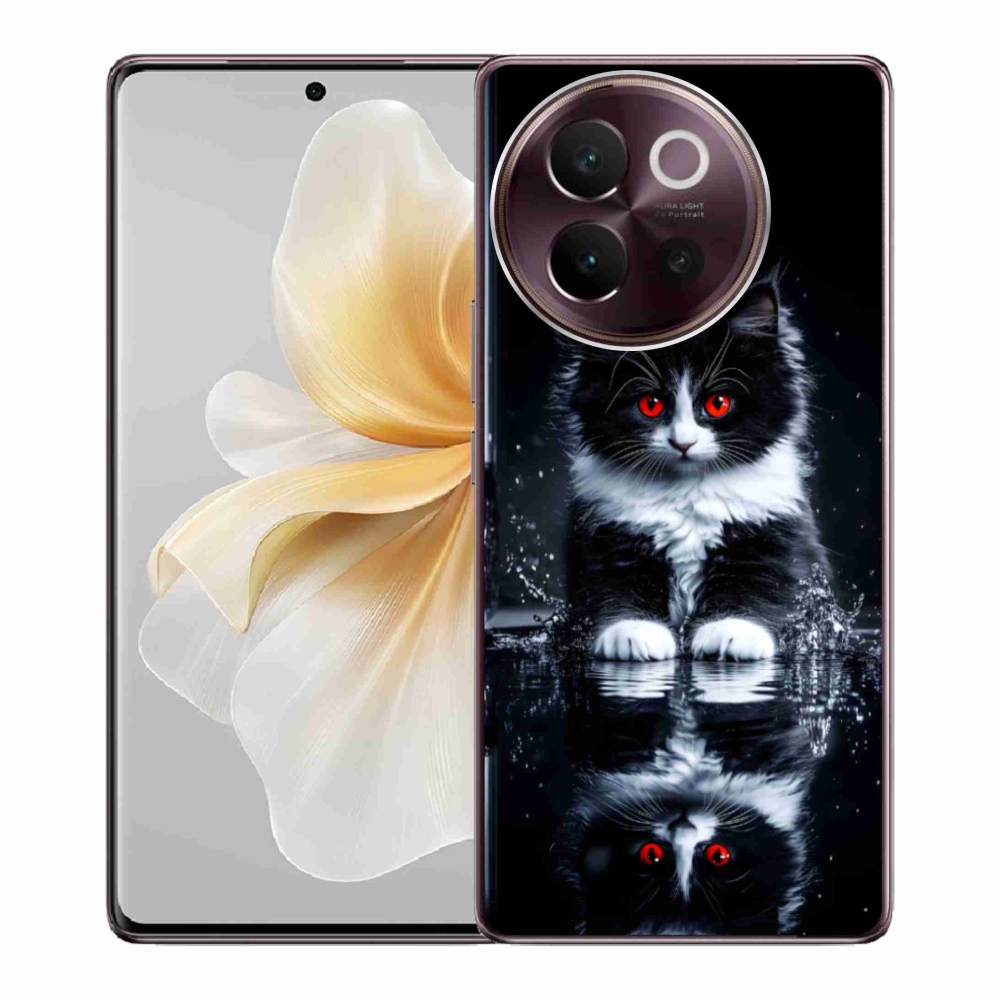 Gélový kryt mmCase na Vivo V40 Lite 5G - čiernobiele mačiatko