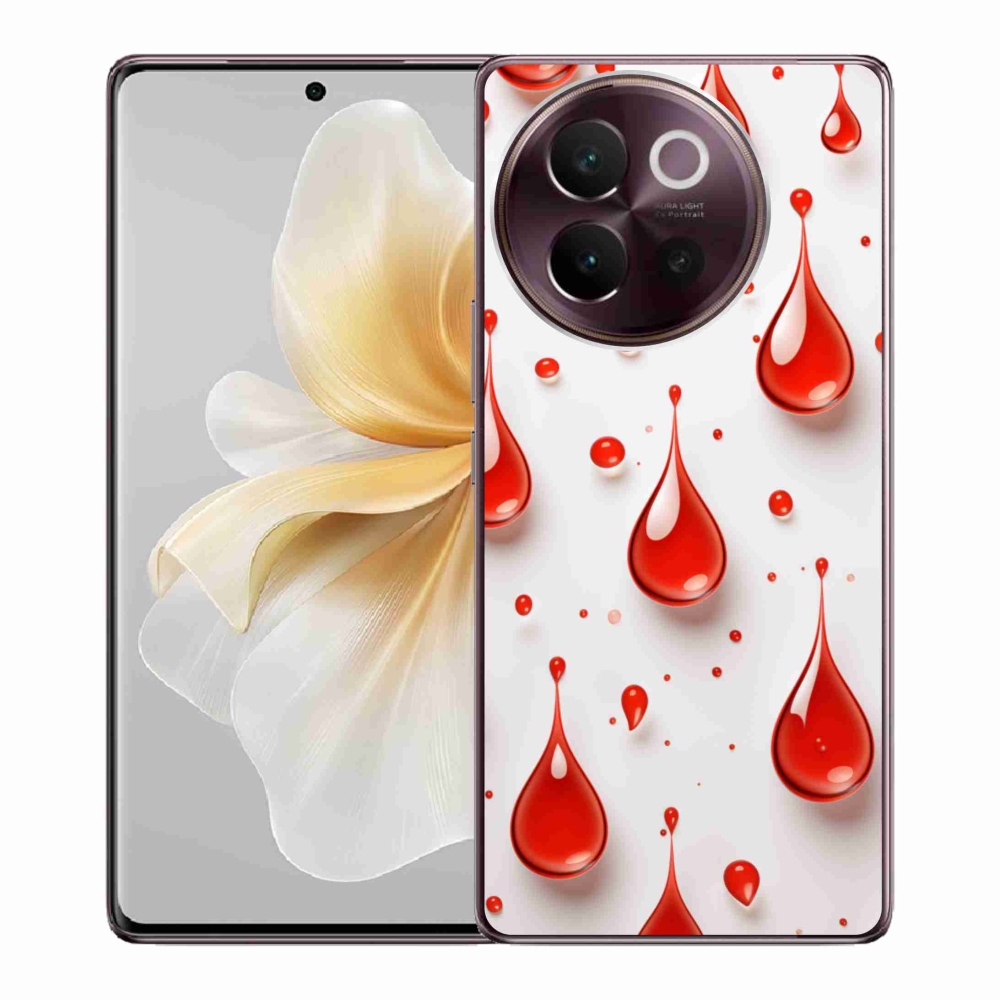 Gélový kryt mmCase na Vivo V40 Lite 5G - červené kvapky