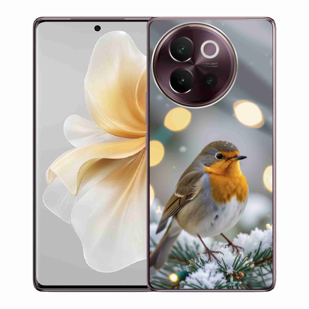 Gélový kryt mmCase na Vivo V40 Lite 5G - červienka v zime
