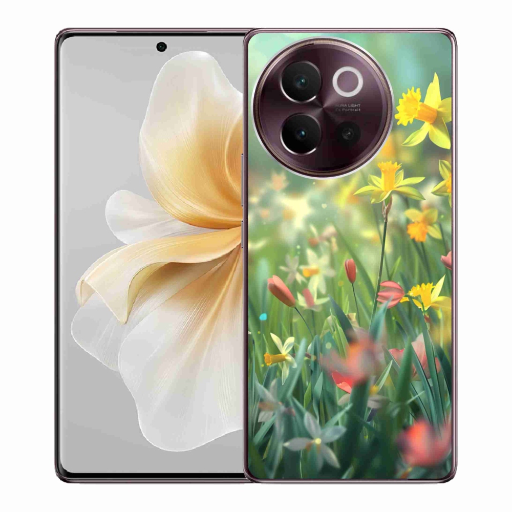 Gélový kryt mmCase na Vivo V40 Lite 5G - jarné kvety