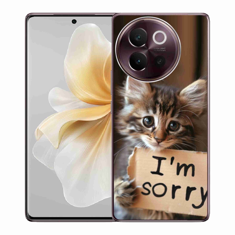 Gélový kryt mmCase na Vivo V40 Lite 5G - mačacie ospravedlnenie