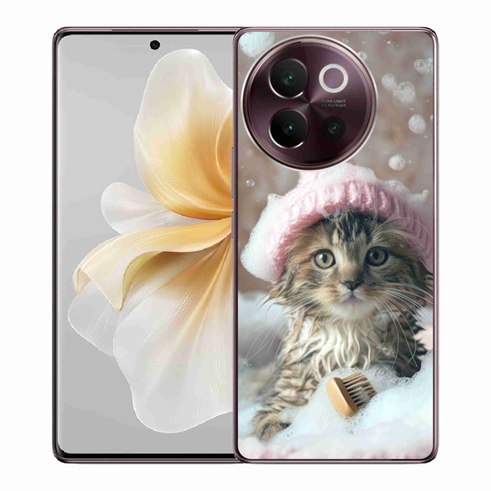 Gélový kryt mmCase na Vivo V40 Lite 5G - mačiatko a kúpeľ