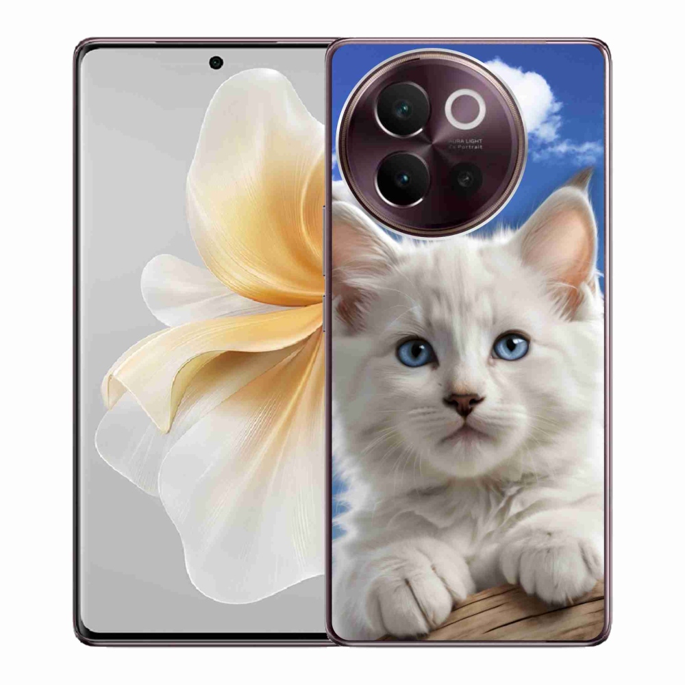 Gélový kryt mmCase na Vivo V40 Lite 5G - mačiatko a oblaky