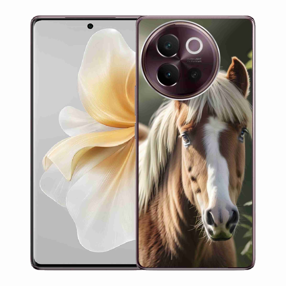 Gélový kryt mmCase na Vivo V40 Lite 5G - kôň so svetlou hrivou
