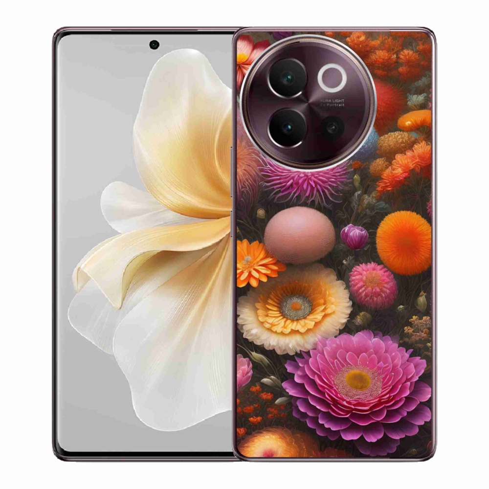 Gélový kryt mmCase na Vivo V40 Lite 5G - kvetinová kompozícia