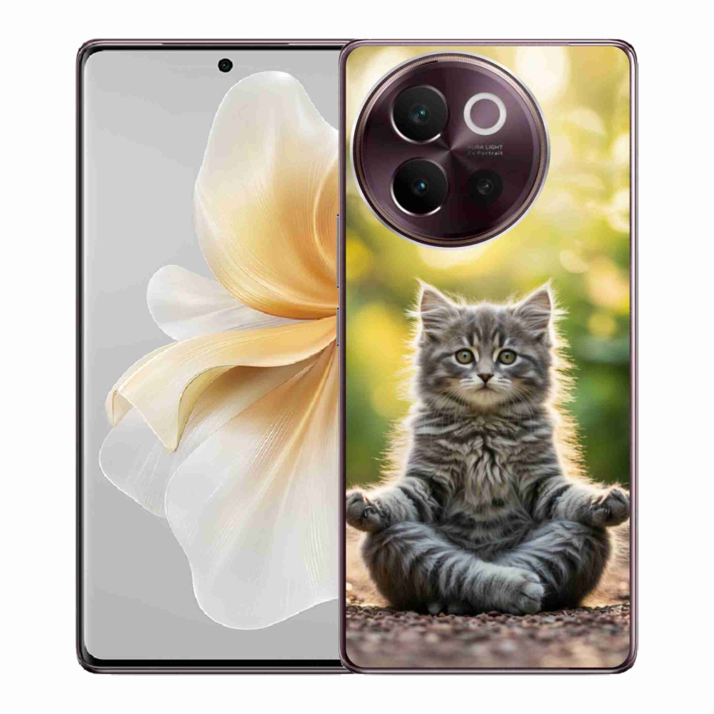 Gélový kryt mmCase na Vivo V40 Lite 5G - meditujúce mačiatko