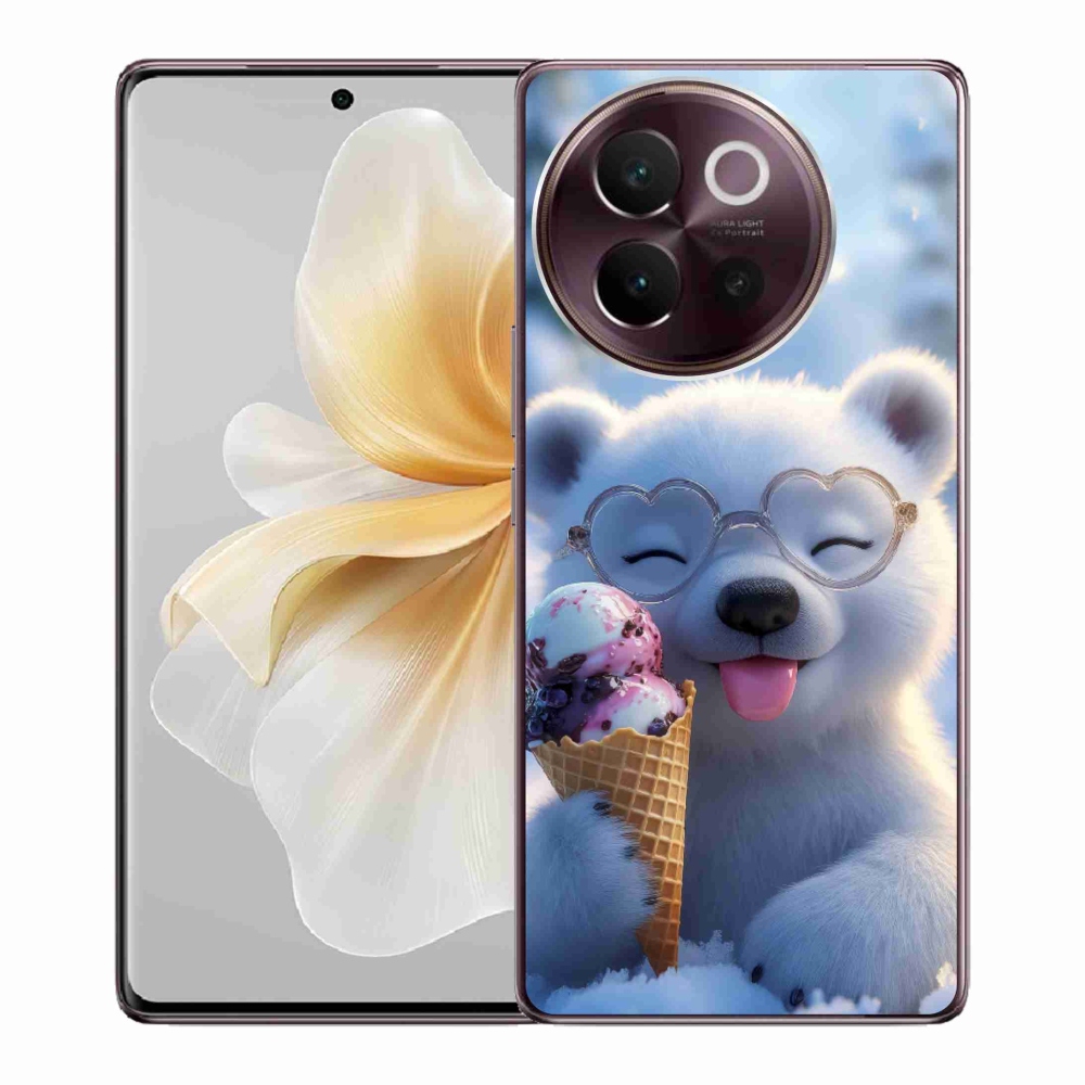 Gélový kryt mmCase na Vivo V40 Lite 5G - medvedík so zmrzlinou