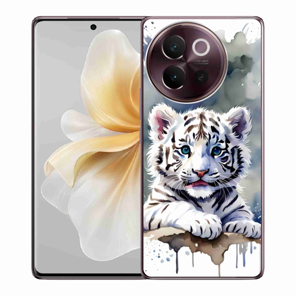 Gélový kryt mmCase na Vivo V40 Lite 5G - mláďa bieleho tigra