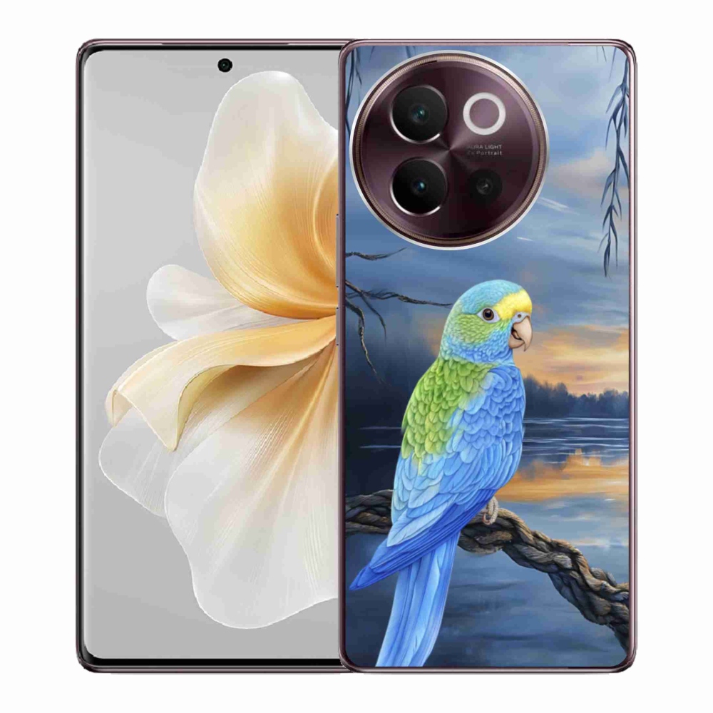 Gélový kryt mmCase na Vivo V40 Lite 5G - modrý papagáj