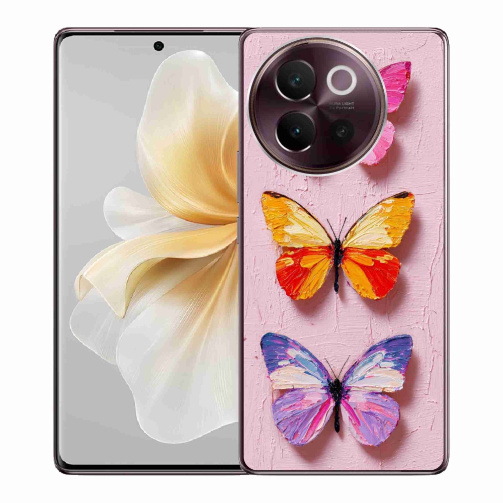Gélový kryt mmCase na Vivo V40 Lite 5G - motýlia trojica