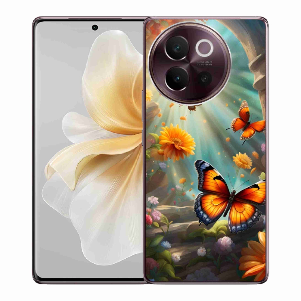 Gélový kryt mmCase na Vivo V40 Lite 5G - motýlia záhrada 2