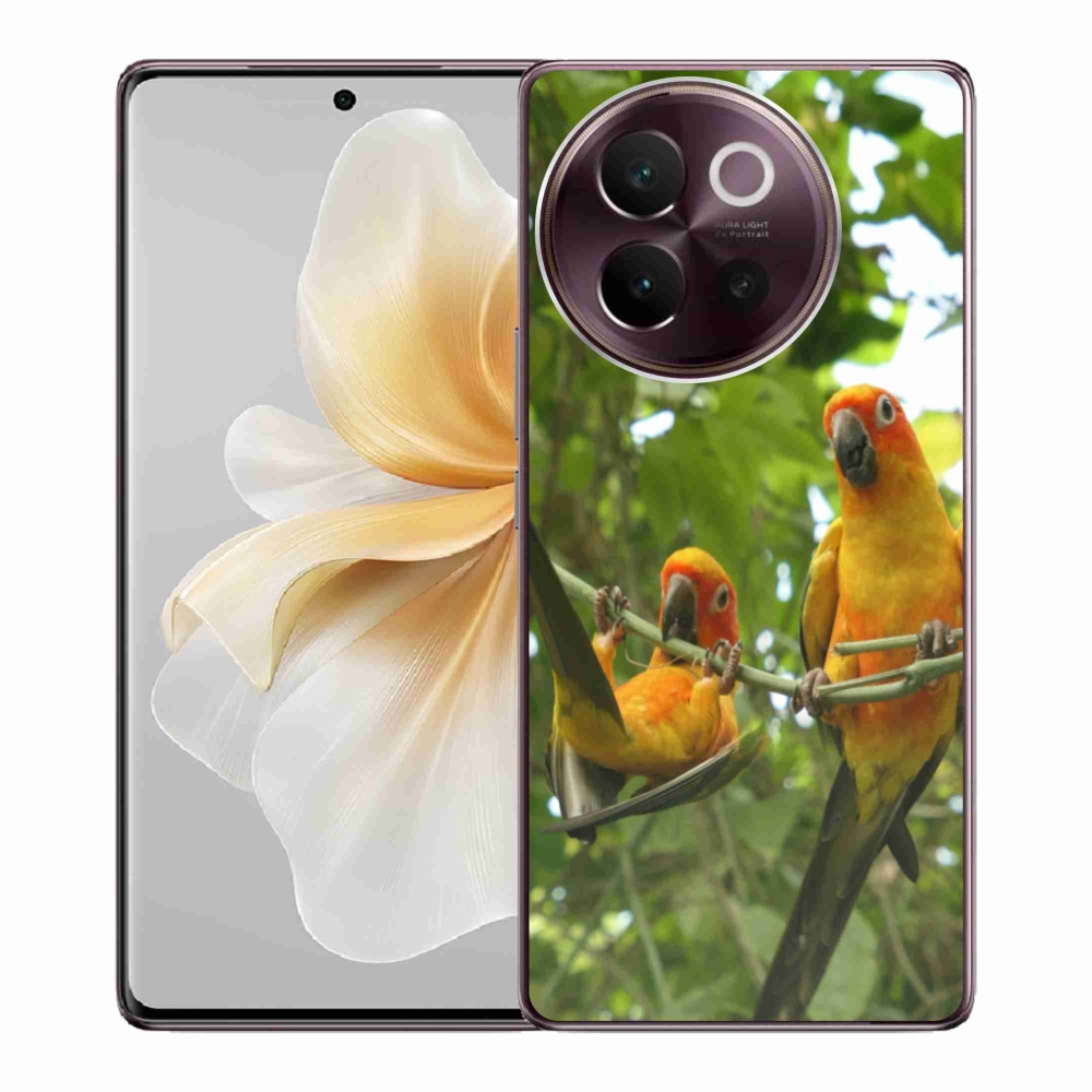 Gélový kryt mmCase na Vivo V40 Lite 5G - papagáje aratingy