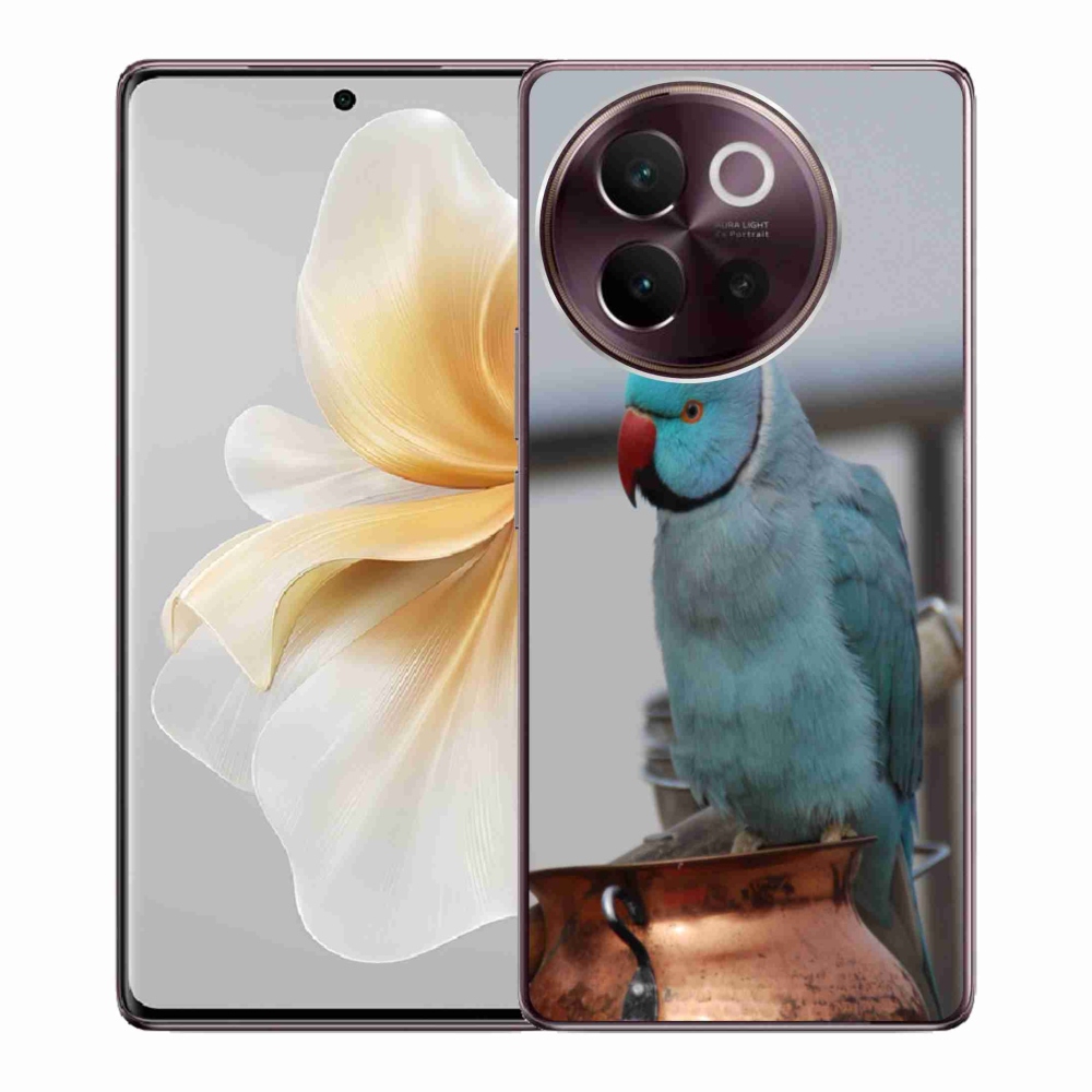 Gélový kryt mmCase na Vivo V40 Lite 5G - papagáj Alexandr modrý