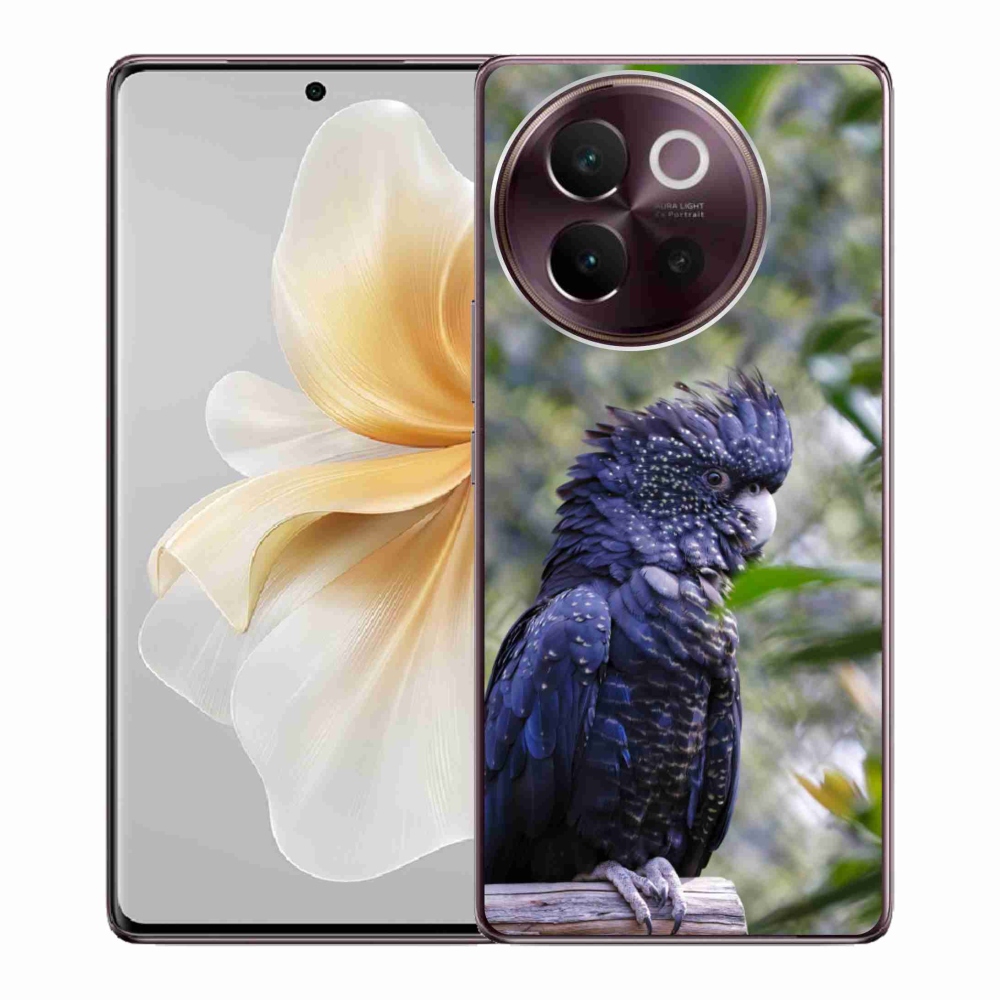 Gélový kryt mmCase na Vivo V40 Lite 5G - papagáj kakadu čierny