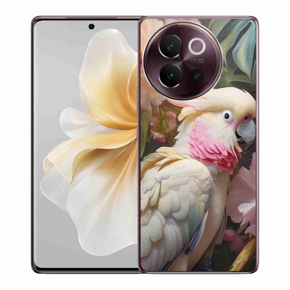 Gélový kryt mmCase na Vivo V40 Lite 5G - papagáj kakadu ružový 2