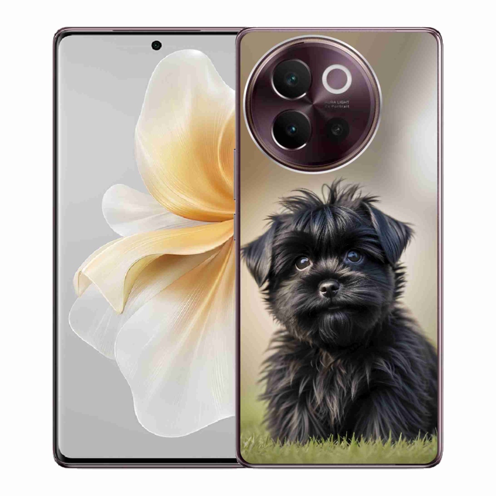 Gélový kryt mmCase na Vivo V40 Lite 5G - roztomilý čierny psík