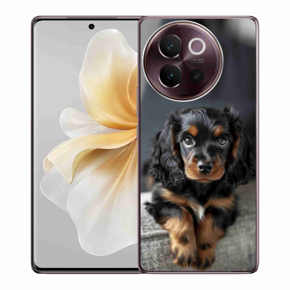 Gélový kryt mmCase na Vivo V40 Lite 5G - roztomilý dlhosrstý jazvečík