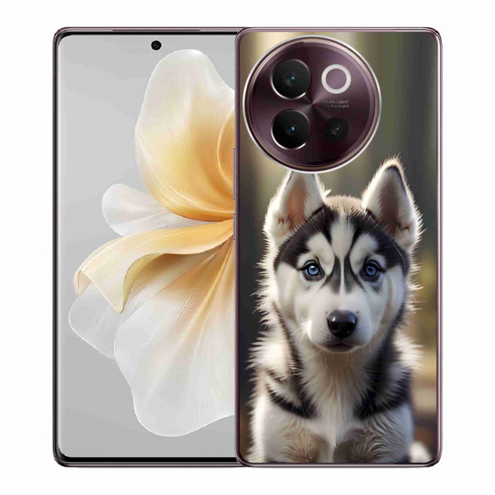 Gélový kryt mmCase na Vivo V40 Lite 5G - roztomilý sibírsky husky