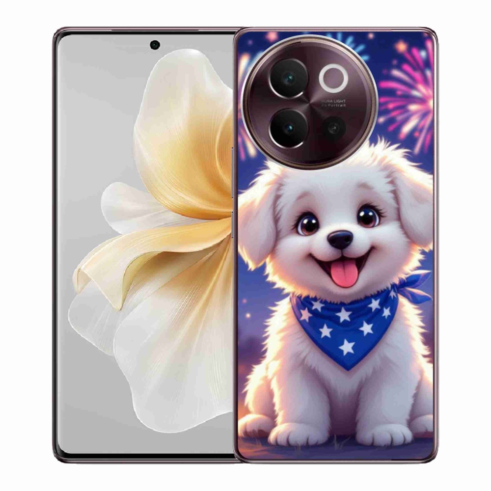 Gélový kryt mmCase na Vivo V40 Lite 5G - slávnostné šteňa