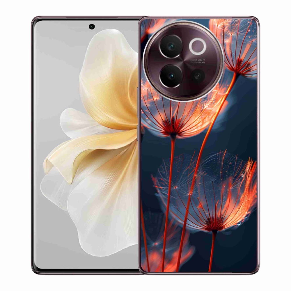 Gélový kryt mmCase na Vivo V40 Lite 5G - svetielkujúca páperie