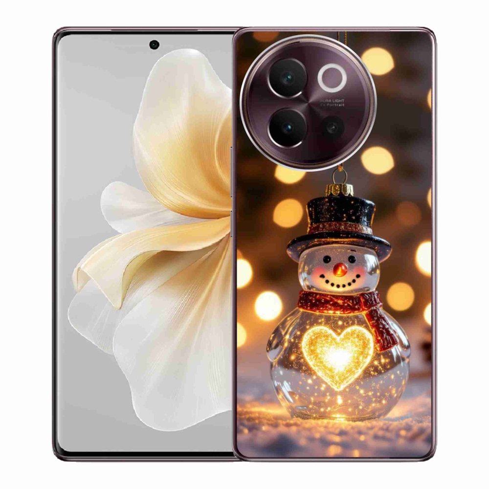 Gélový kryt mmCase na Vivo V40 Lite 5G - svietiaci vianočný snehuliak