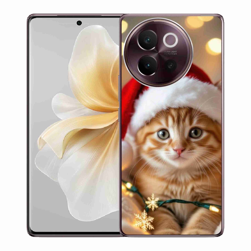 Gélový kryt mmCase na Vivo V40 Lite 5G - vianočné mačiatko