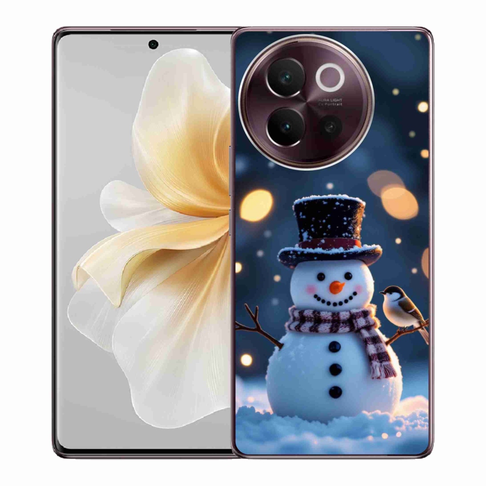 Gélový kryt mmCase na Vivo V40 Lite 5G - vianočný snehuliak