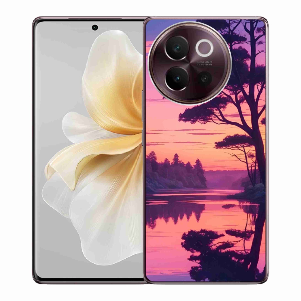 Gélový kryt mmCase na Vivo V40 Lite 5G - západ slnka nad jazerom